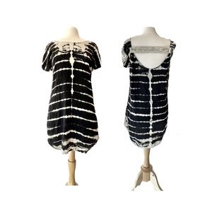 Gypsy 05 Silk Tie Dye Dress | Crochet Back Detail | Size S 05 Silk Dress